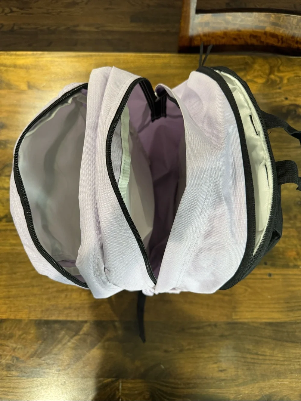 Jansport Big Laptop Backpack- Lavender with Black Accents